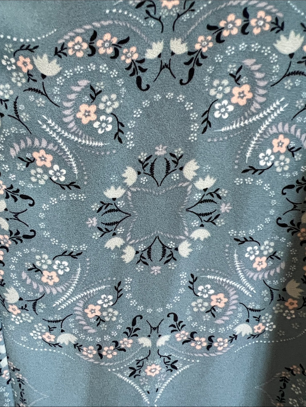 Maurices Dusty Blue Floral Medallion V-Neck Camisole - Picture 4 of 5
